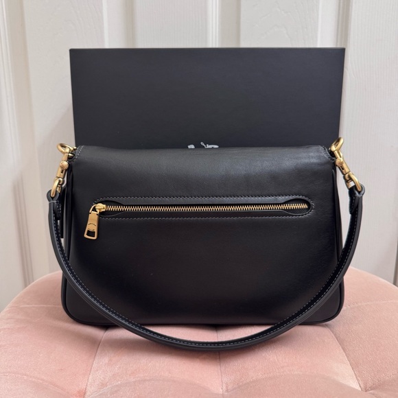 Coach Soft Tabby Shoulder Bag in Black with Brass - Picture 11 of 14